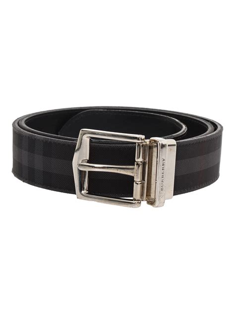 BURBERRY Brit Check Webster Reversible Belt 48 120 Black 